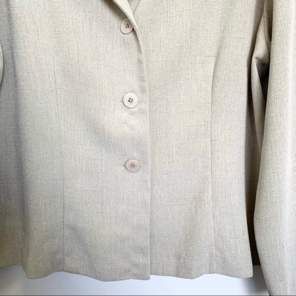 CLASSIC Light Beige Button Up Blazer PETITE XXL - Picture 3 of 8